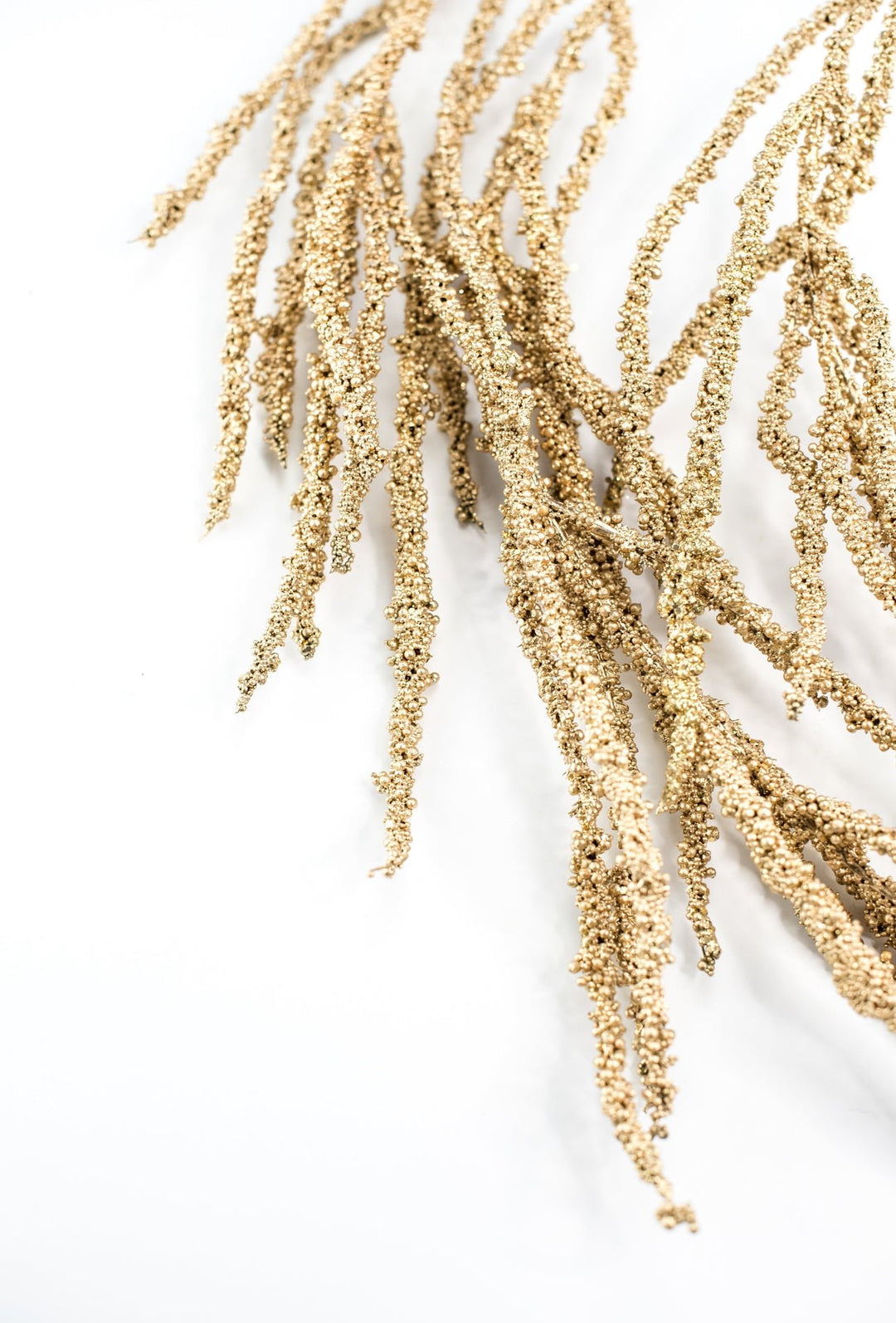 Draping gold mettalic berries spray - Greenery Market227920