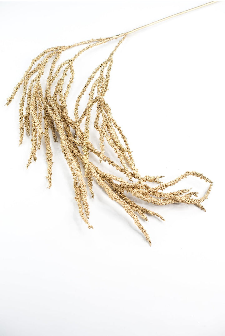 Draping gold mettalic berries spray - Greenery Market227920