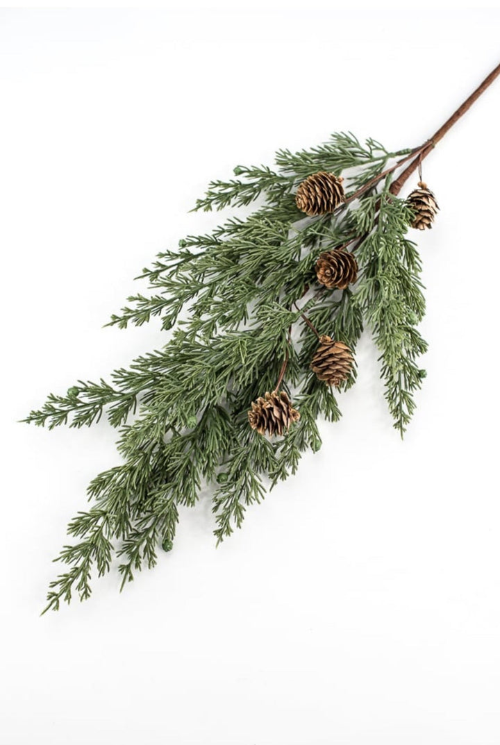 Eastern Cedar pine and cone spray - Greenery Marketgreenery84823SP28