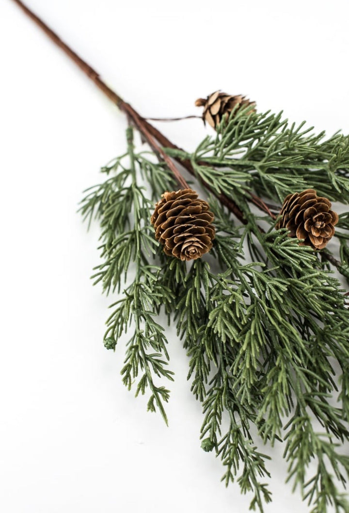 Eastern Cedar pine and cone spray - Greenery Marketgreenery84823SP28
