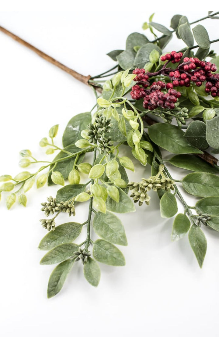Eucalyptus and red berry spray - Greenery MarketXVP7404