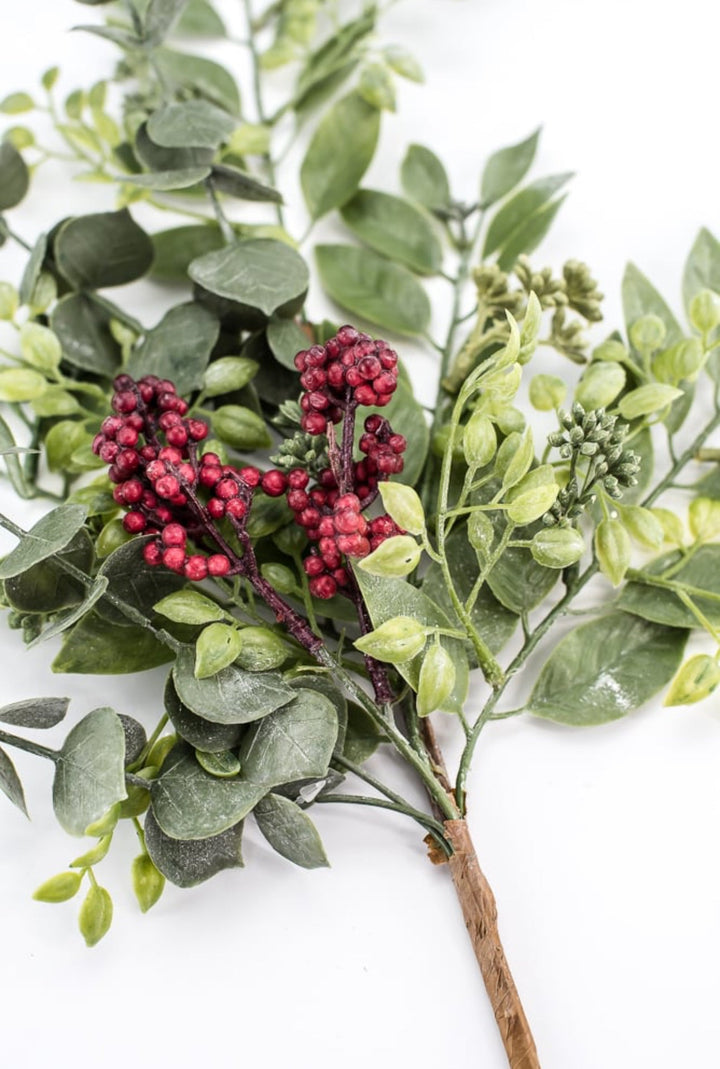 Eucalyptus and red berry spray - Greenery MarketXVP7404