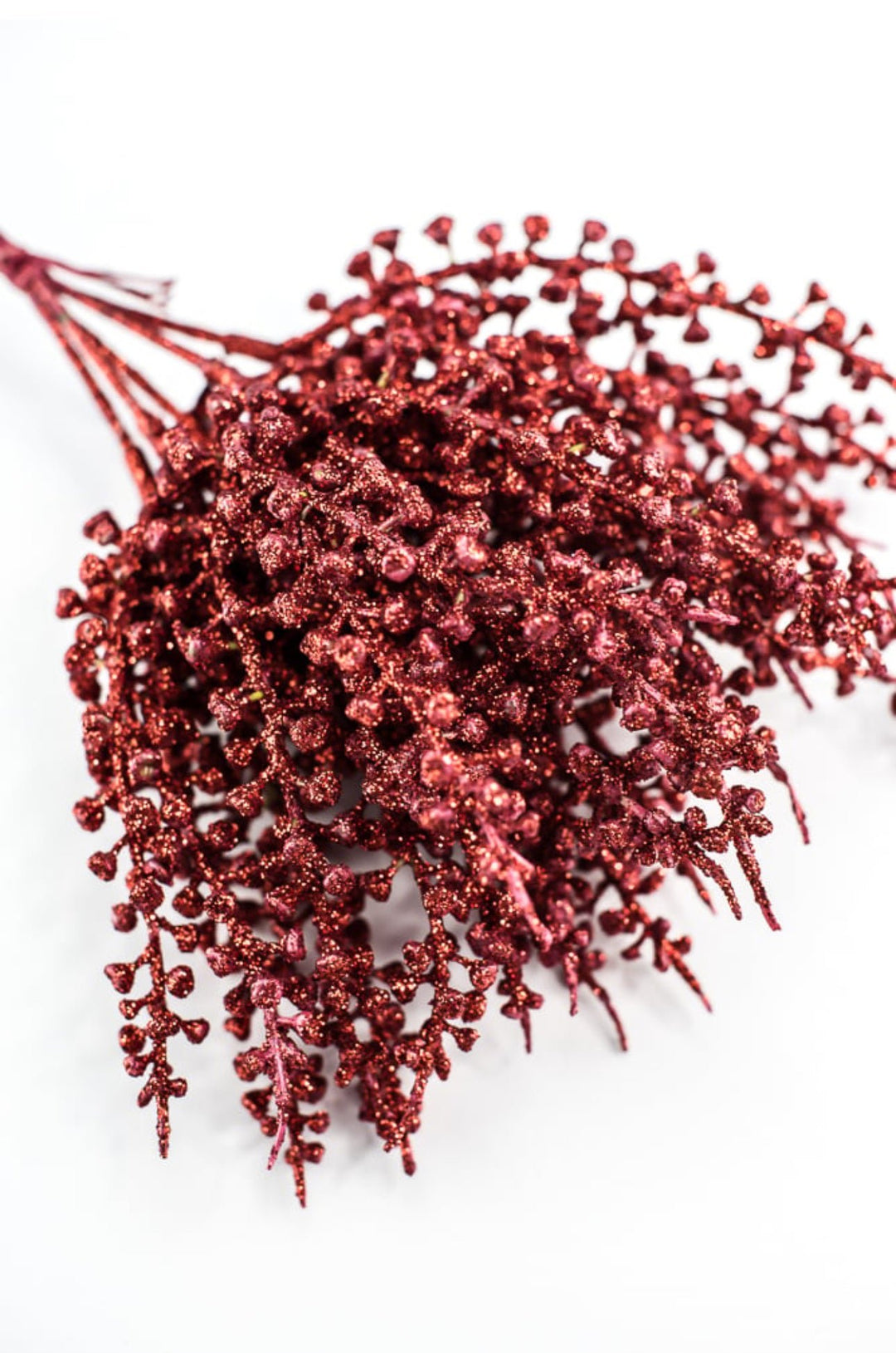Eucalyptus berries bundle - red glitter - Greenery Market84782 - RD