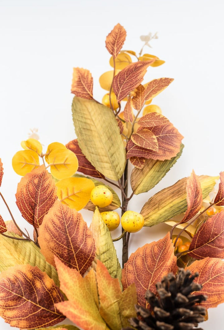 Fall mixed foliage, crater berries & cone spray - Greenery MarketgreeneryPM3483