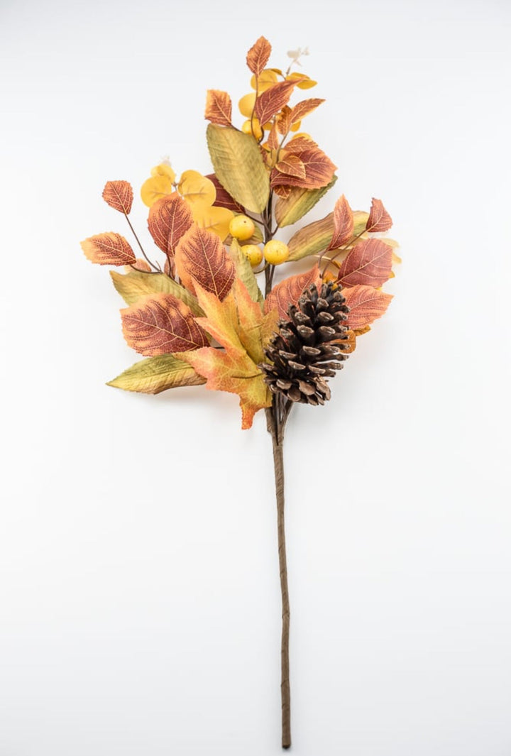 Fall mixed foliage, crater berries & cone spray - Greenery MarketgreeneryPM3483