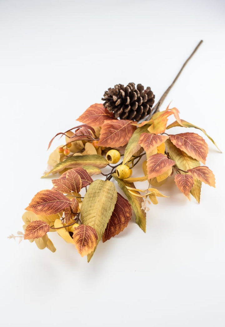 Fall mixed foliage, crater berries & cone spray - Greenery MarketgreeneryPM3483