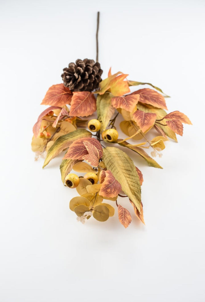 Fall mixed foliage, crater berries & cone spray - Greenery MarketgreeneryPM3483