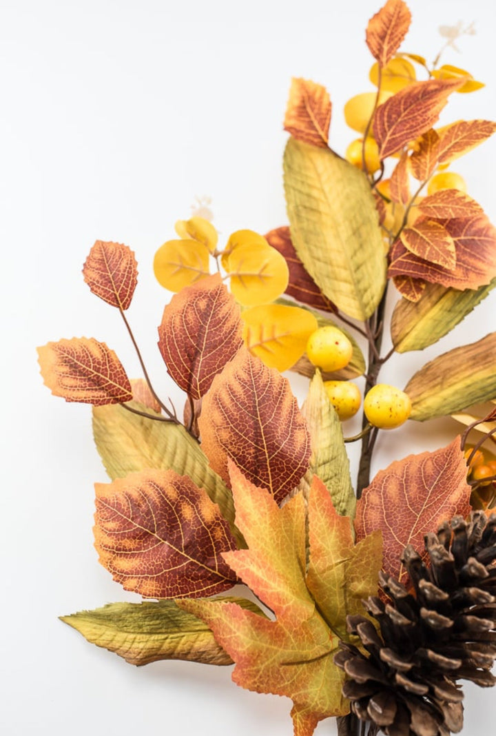Fall mixed foliage, crater berries & cone spray - Greenery MarketgreeneryPM3483