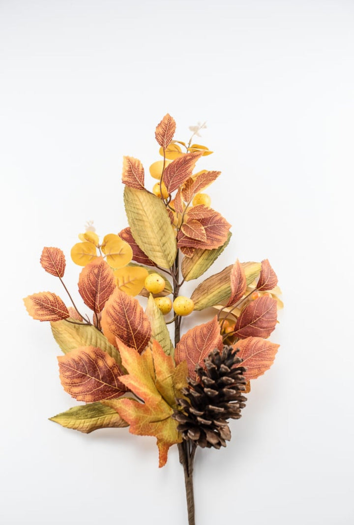 Fall mixed foliage, crater berries & cone spray - Greenery MarketgreeneryPM3483