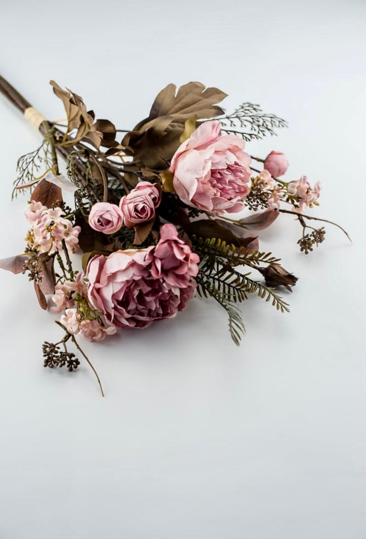 Fall Pink peony and filler bundle - pink - Greenery MarketArtificial Flora26395