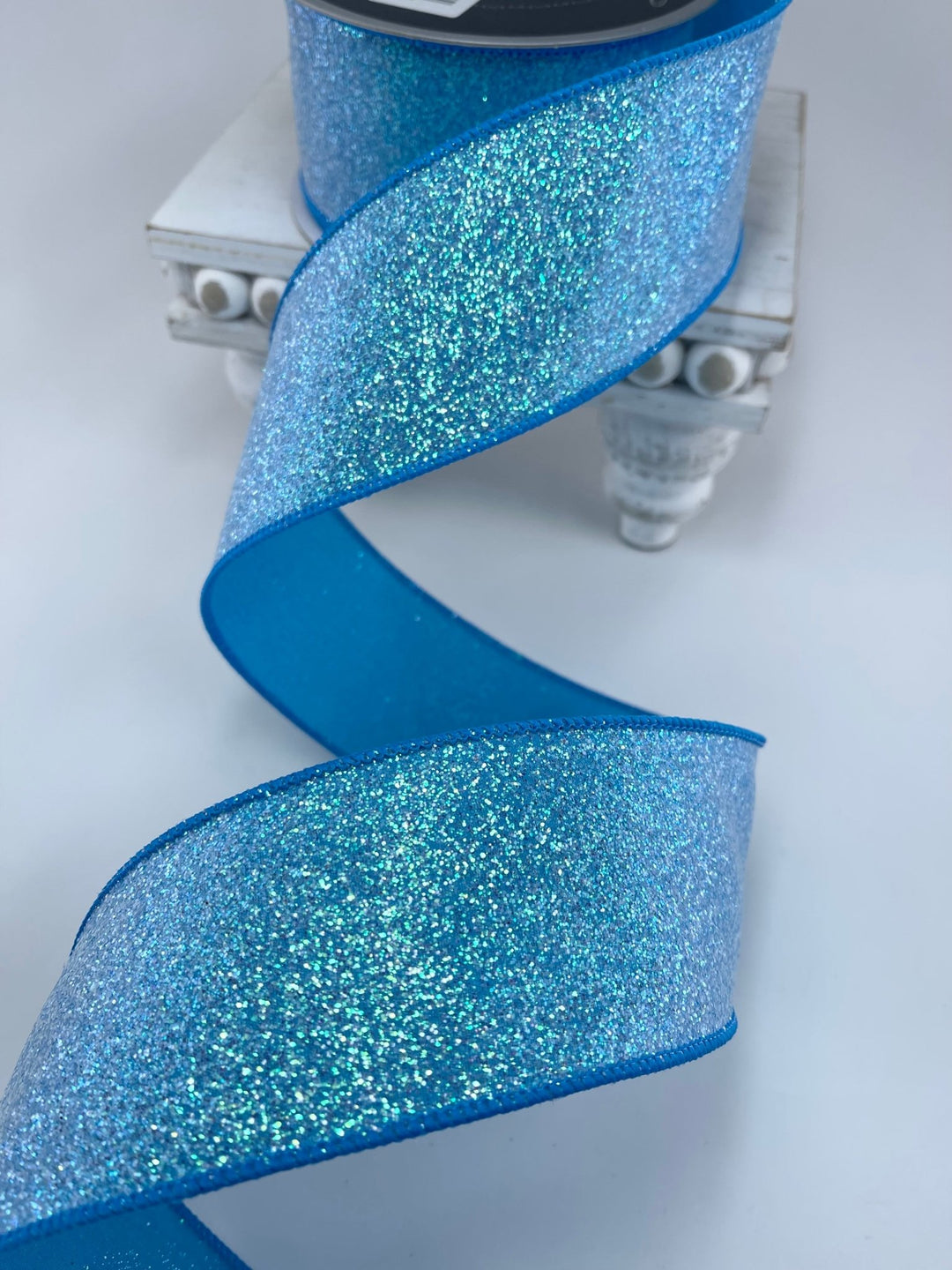 Farrisilk, blue sugar frost 2.5” wired ribbon - Greenery MarketRibbons & TrimRS128 - 79