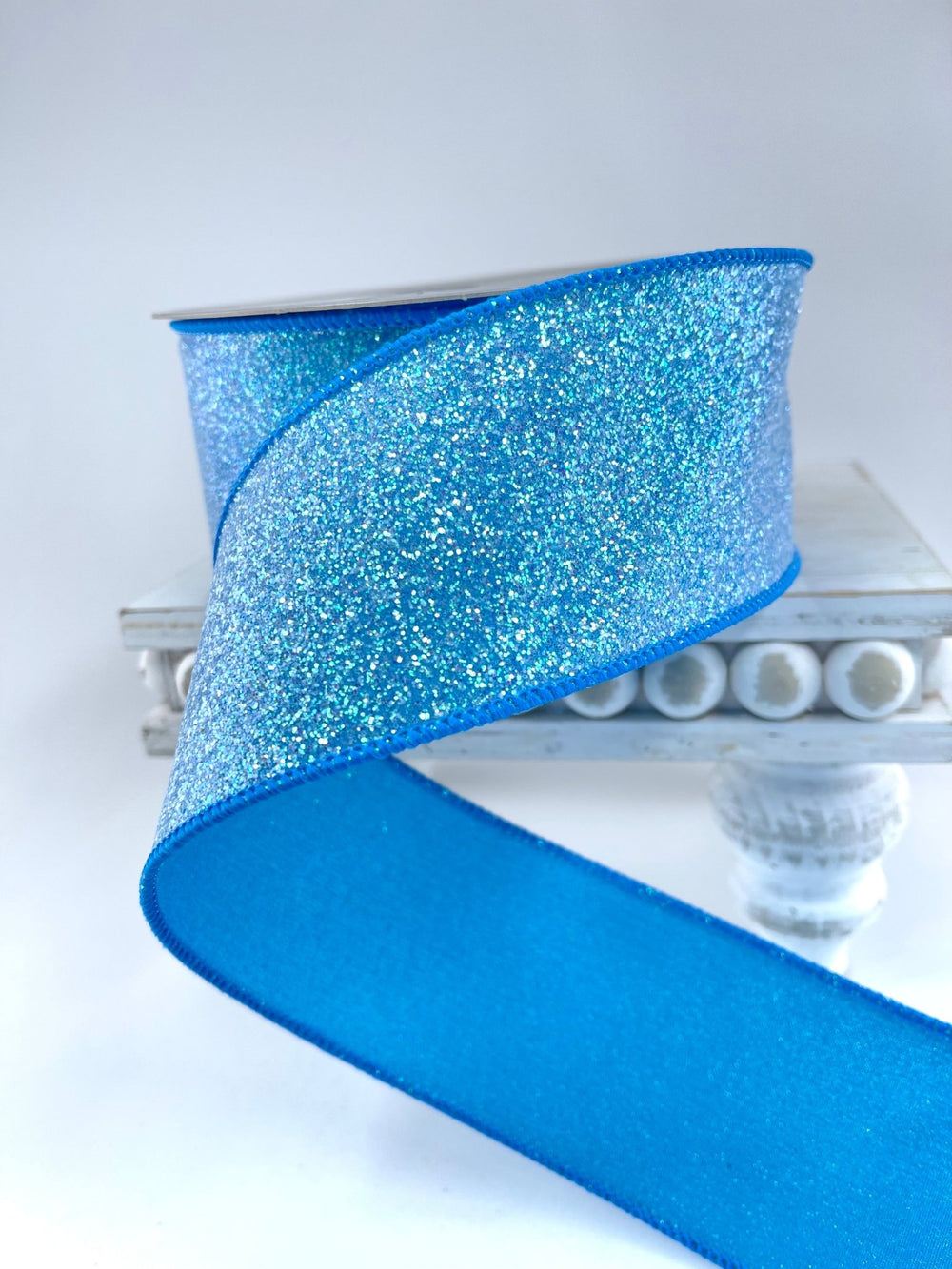 Farrisilk, blue sugar frost 2.5” wired ribbon - Greenery MarketRibbons & TrimRS128 - 79