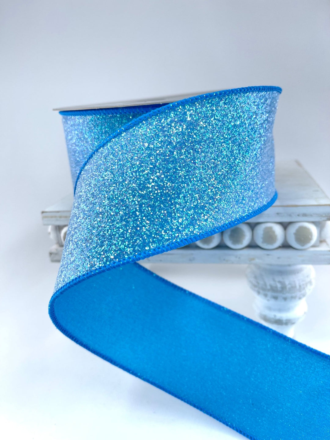 Farrisilk, blue sugar frost 2.5” wired ribbon - Greenery MarketRibbons & TrimRS128 - 79