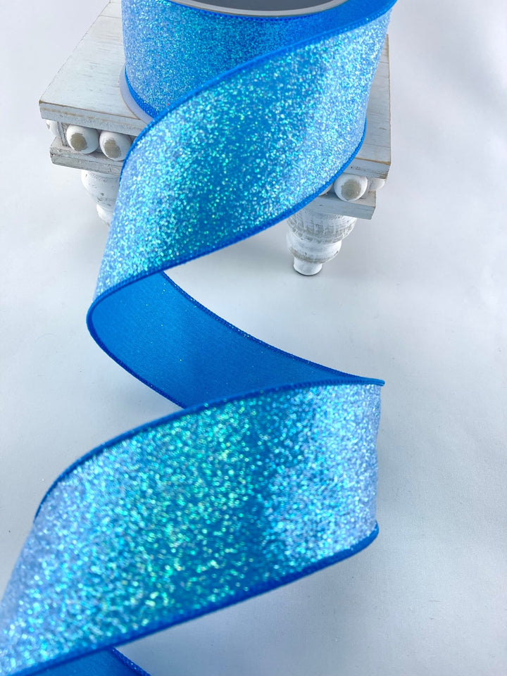 Farrisilk, blue sugar frost 2.5” wired ribbon - Greenery MarketRibbons & TrimRS128 - 79