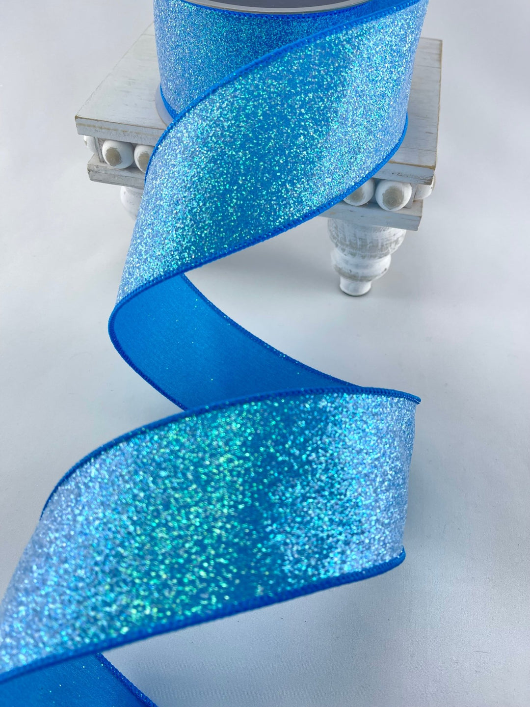Farrisilk, blue sugar frost 2.5” wired ribbon - Greenery MarketRibbons & TrimRS128 - 79