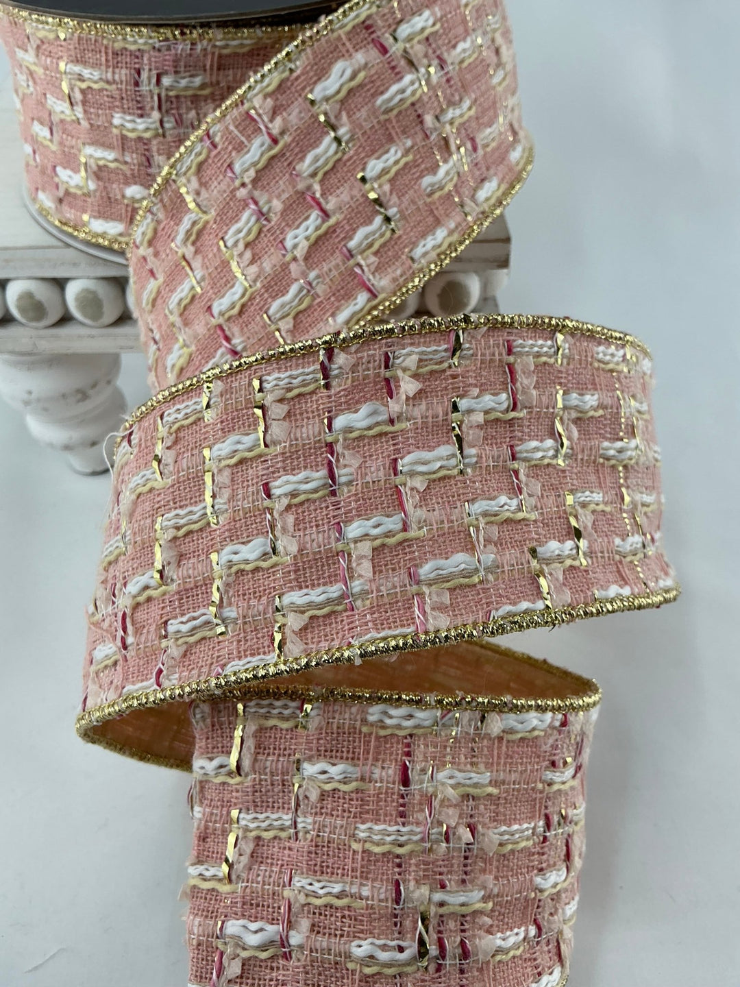 Farrisilk, Candy Couture tweed wired ribbon 2.5” - Greenery MarketRibbons & TrimRC094 - 14