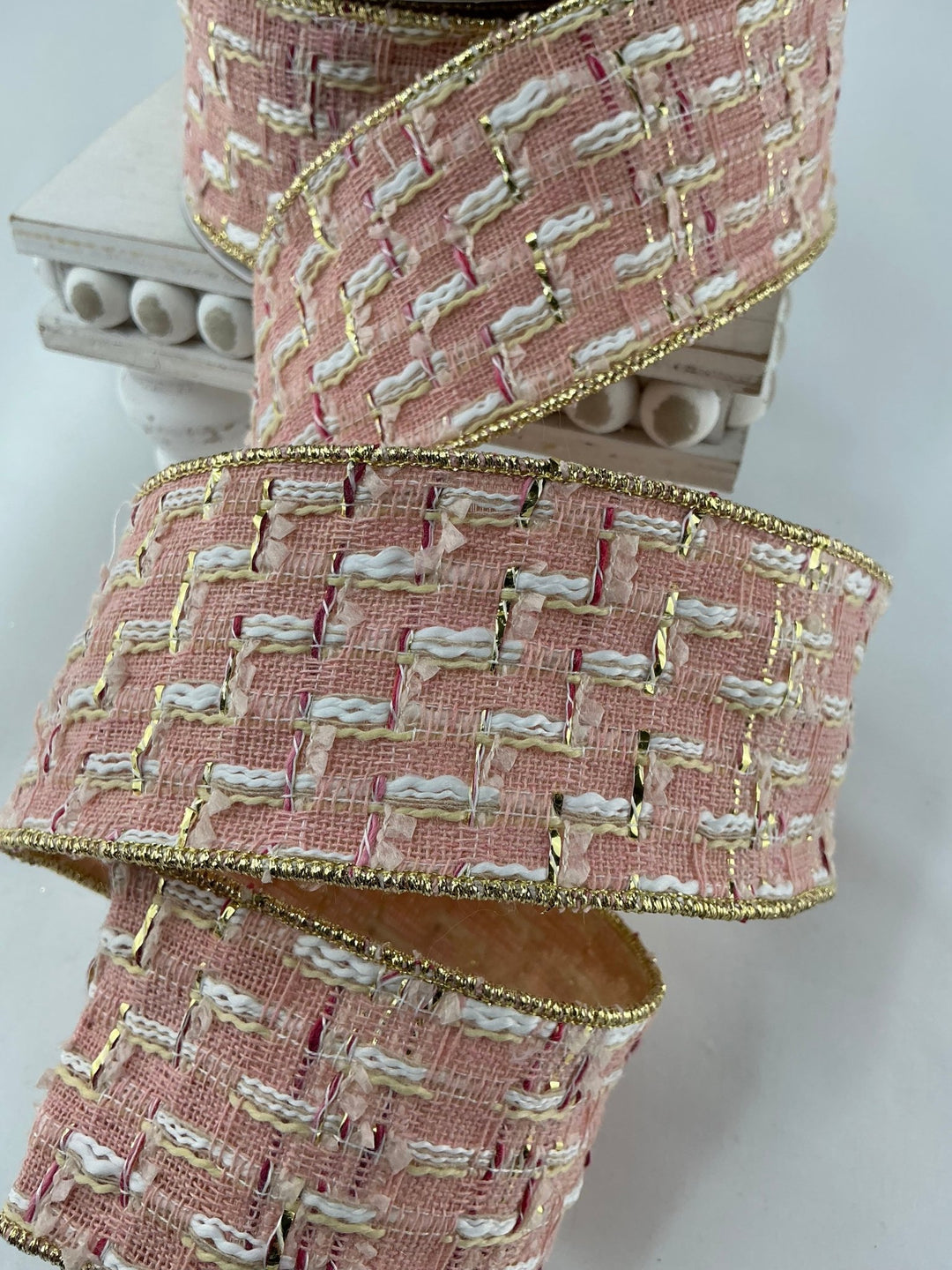 Farrisilk, Candy Couture tweed wired ribbon 2.5” - Greenery MarketRibbons & TrimRC094 - 14