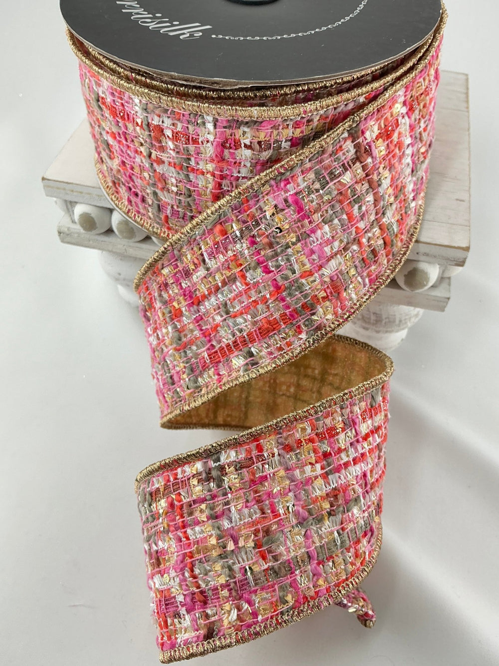 Farrisilk, haute tweed wired ribbon 2.5” - Greenery MarketRibbons & TrimRC040 - 32