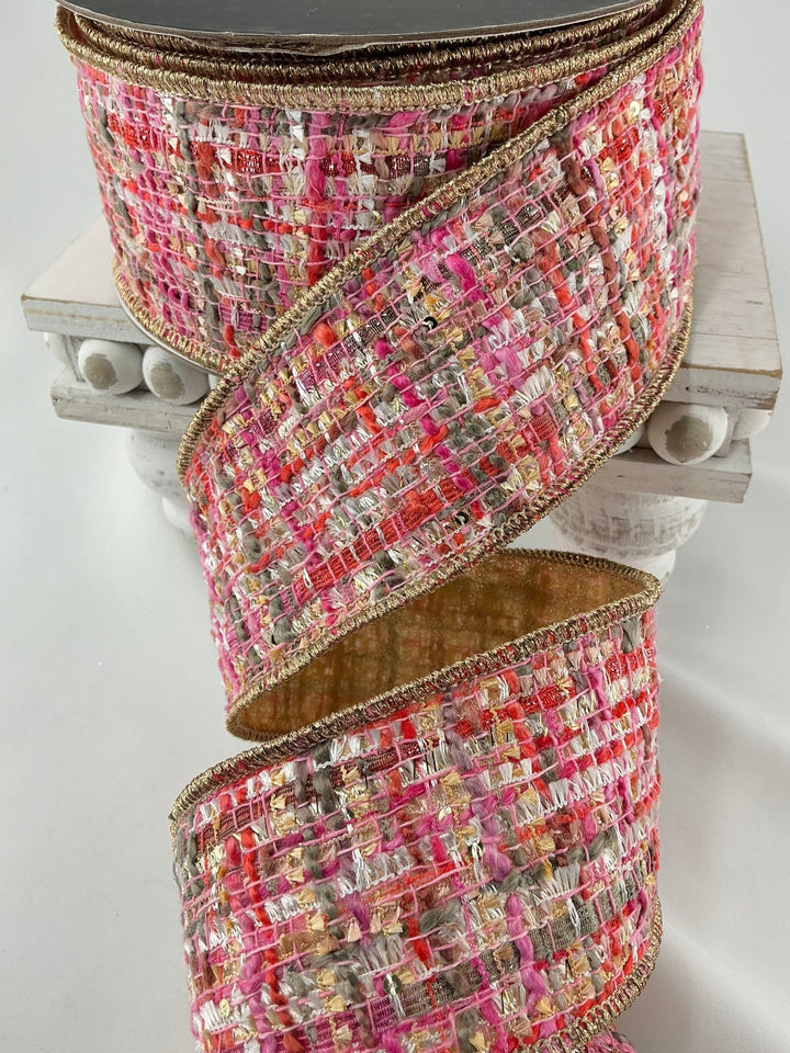 Farrisilk, haute tweed wired ribbon 2.5” - Greenery MarketRibbons & TrimRC040 - 32