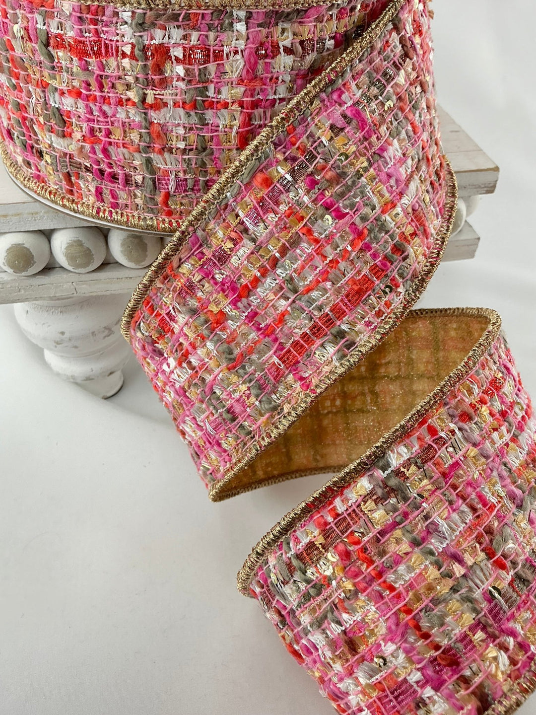 Farrisilk, haute tweed wired ribbon 2.5” - Greenery MarketRibbons & TrimRC040 - 32