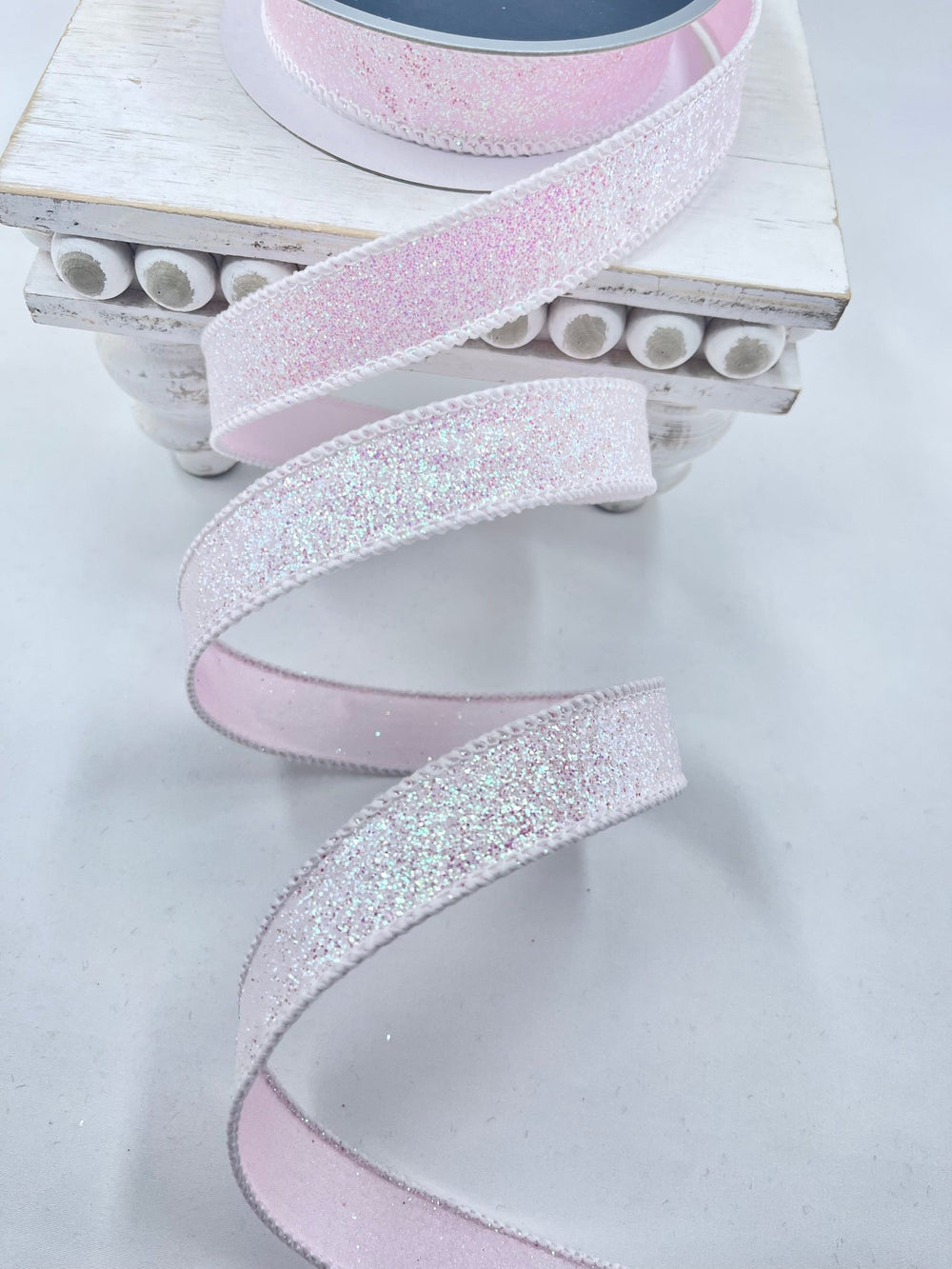 Farrisilk, iridescent sugar frost 1” wired ribbon - Greenery MarketRibbons & TrimRS127 - 44