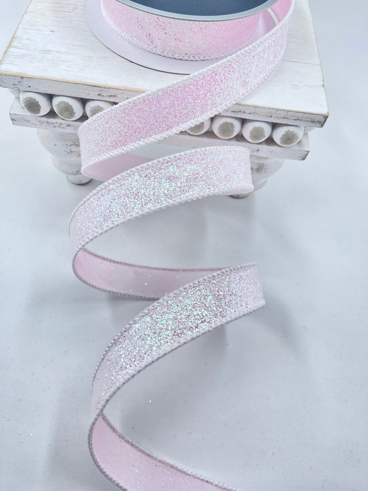 Farrisilk, iridescent sugar frost 1” wired ribbon - Greenery MarketRibbons & TrimRS127 - 44