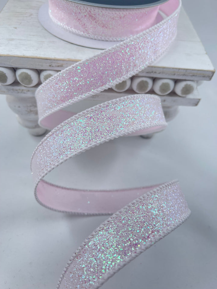 Farrisilk, iridescent sugar frost 1” wired ribbon - Greenery MarketRibbons & TrimRS127 - 44