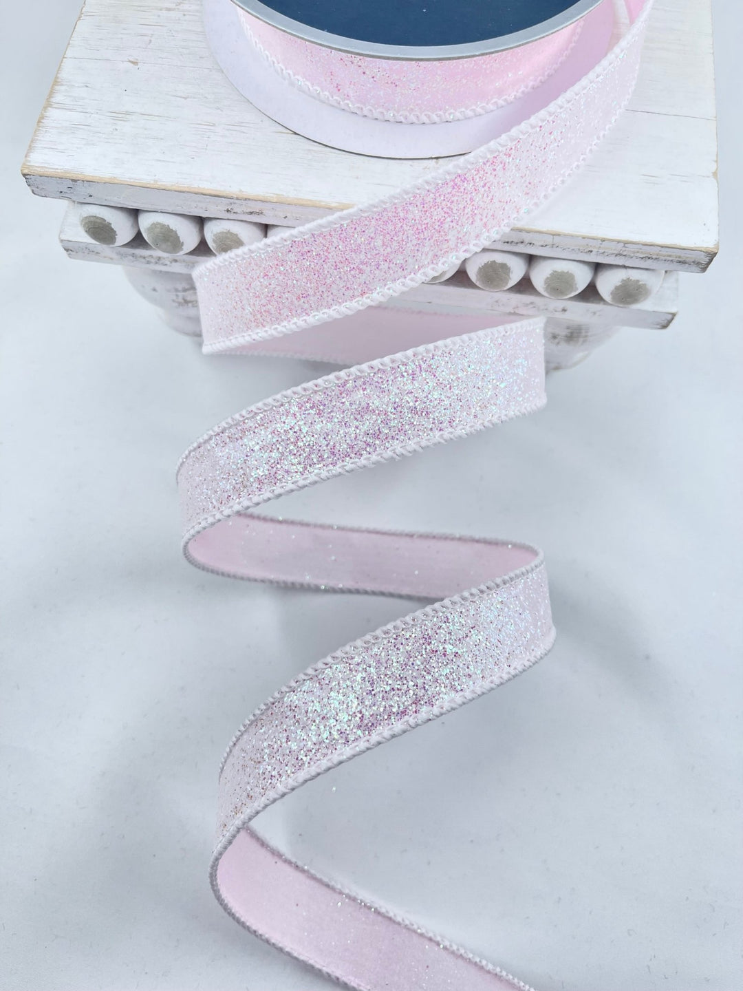 Farrisilk, iridescent sugar frost 1” wired ribbon - Greenery MarketRibbons & TrimRS127 - 44