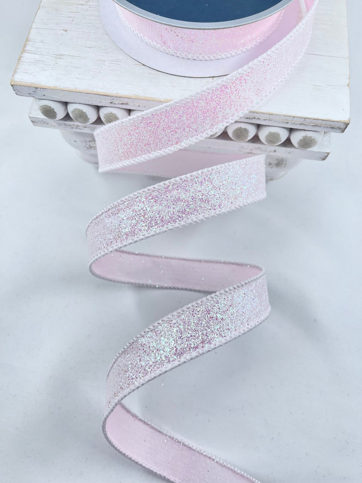 Farrisilk, iridescent sugar frost 1” wired ribbon - Greenery MarketRibbons & TrimRS127 - 44