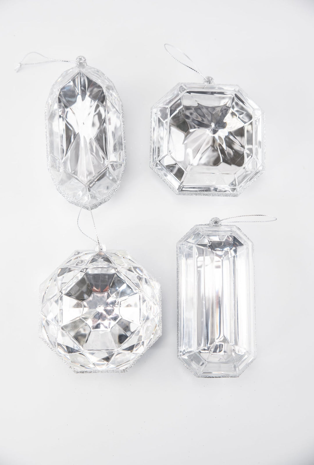 Farrisilk jewels ornaments - 4 assorted - diamond - Greenery MarketCX958 - 44