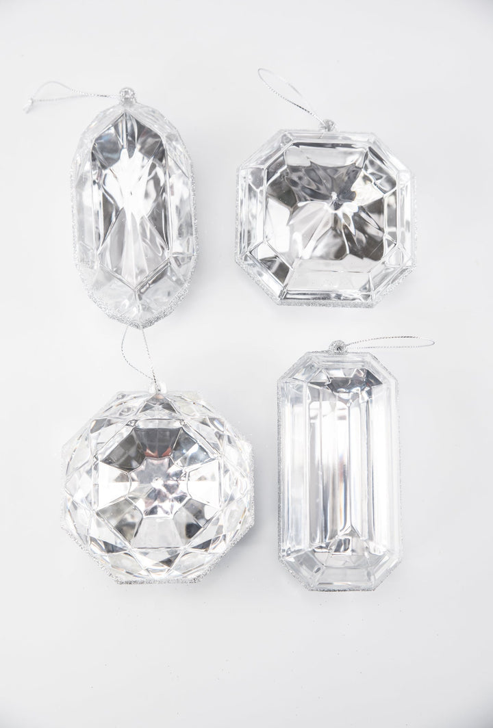 Farrisilk jewels ornaments - 4 assorted - diamond - Greenery MarketCX958 - 44
