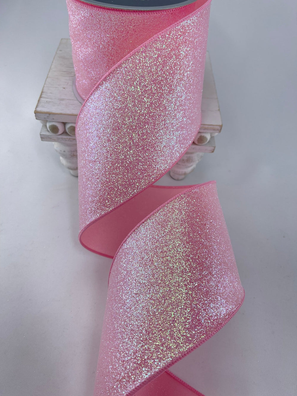 Farrisilk, light pink sugar frost 4” wired ribbon - Greenery MarketRibbons & TrimRS138 - 14