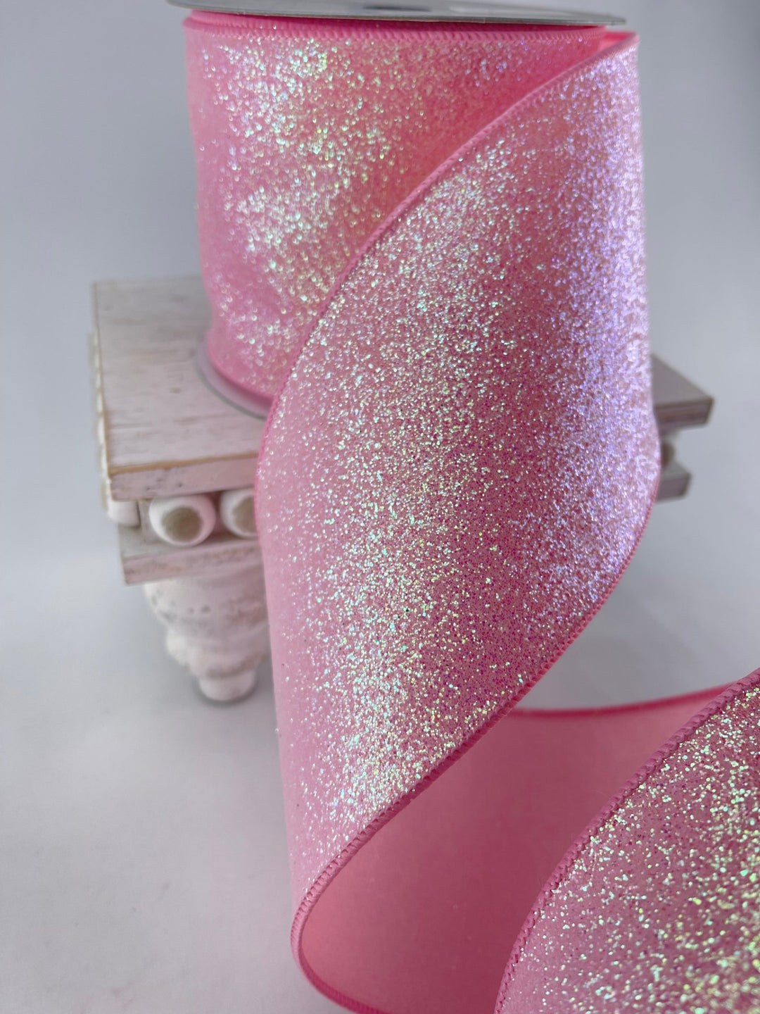 Farrisilk, light pink sugar frost 4” wired ribbon - Greenery MarketRibbons & TrimRS138 - 14