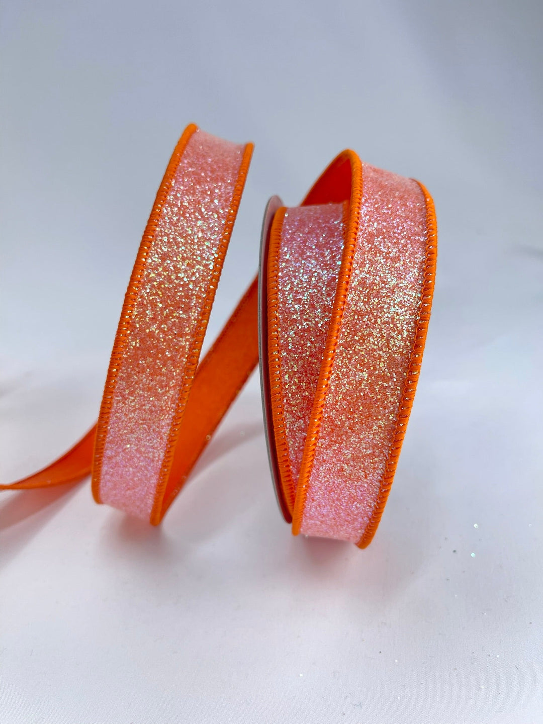 Farrisilk, orange sugar frost 1” wired ribbon - Greenery MarketRibbons & TrimRS127 - 52