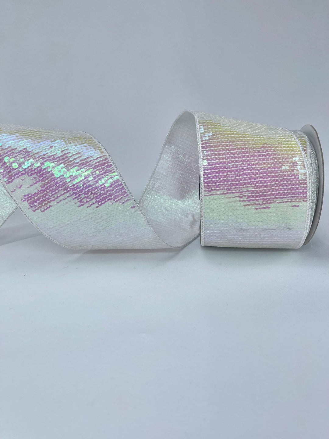 Farrisilk pastel glitz iridescent ribbon - 4” - Greenery Marketwired ribbonRK578 - 44