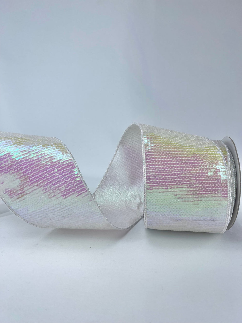 Farrisilk pastel glitz iridescent ribbon - 4” - Greenery Marketwired ribbonRK578 - 44