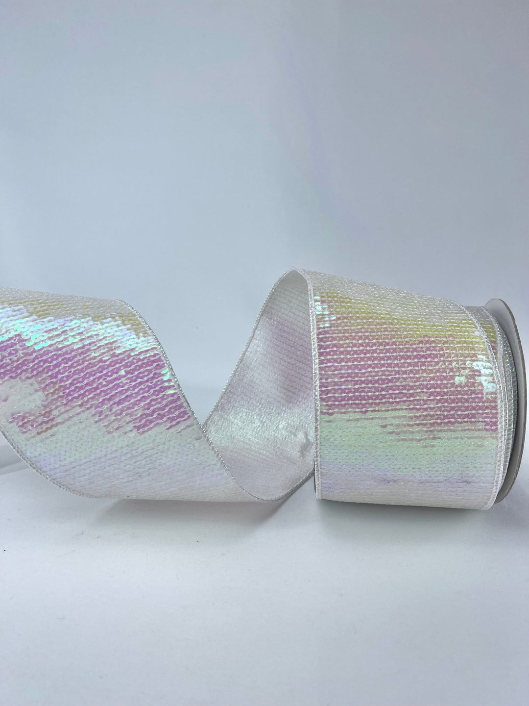 Farrisilk pastel glitz iridescent ribbon - 4” - Greenery Marketwired ribbonRK578 - 44