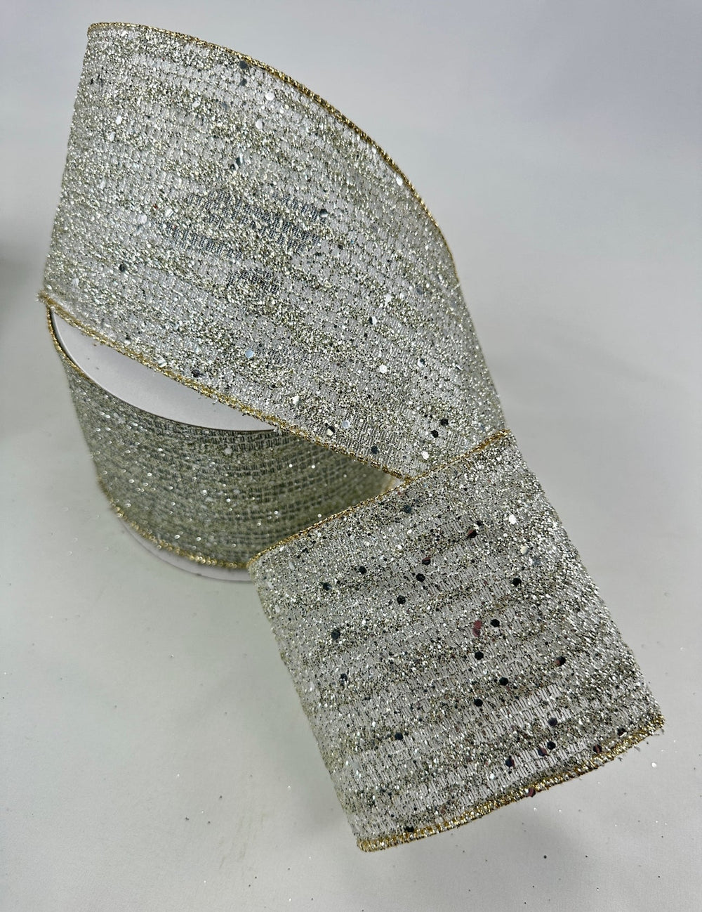Farrisilk platinum reflections 2.5” wired ribbon - Greenery MarketRibbons & TrimRA271 - 51