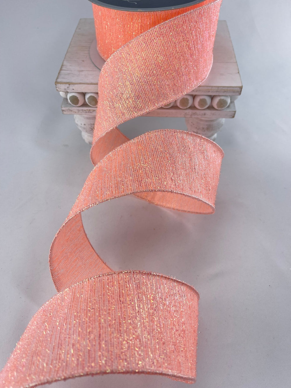 Farrisilk sherbert orange shimmer 2.5” farrisilk wired ribbon - Greenery MarketRibbons & TrimRS147 - 73