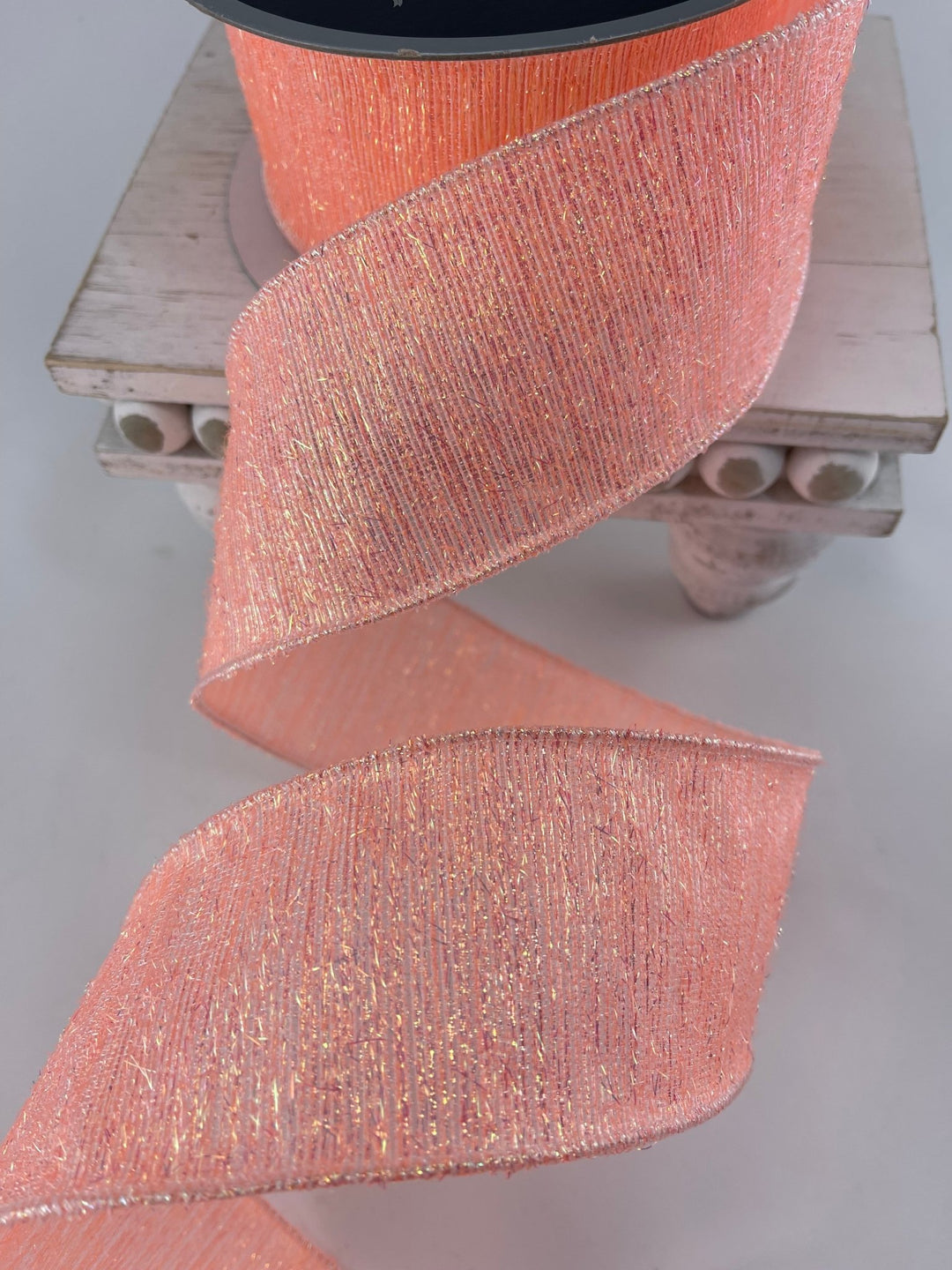 Farrisilk sherbert orange shimmer 2.5” farrisilk wired ribbon - Greenery MarketRibbons & TrimRS147 - 73