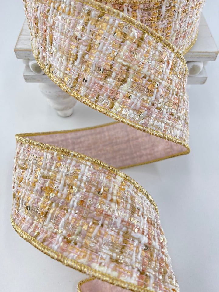 Farrisilk, sweetheart tweed wired ribbon 2.5” - Greenery MarketRibbons & TrimRC153 - 14