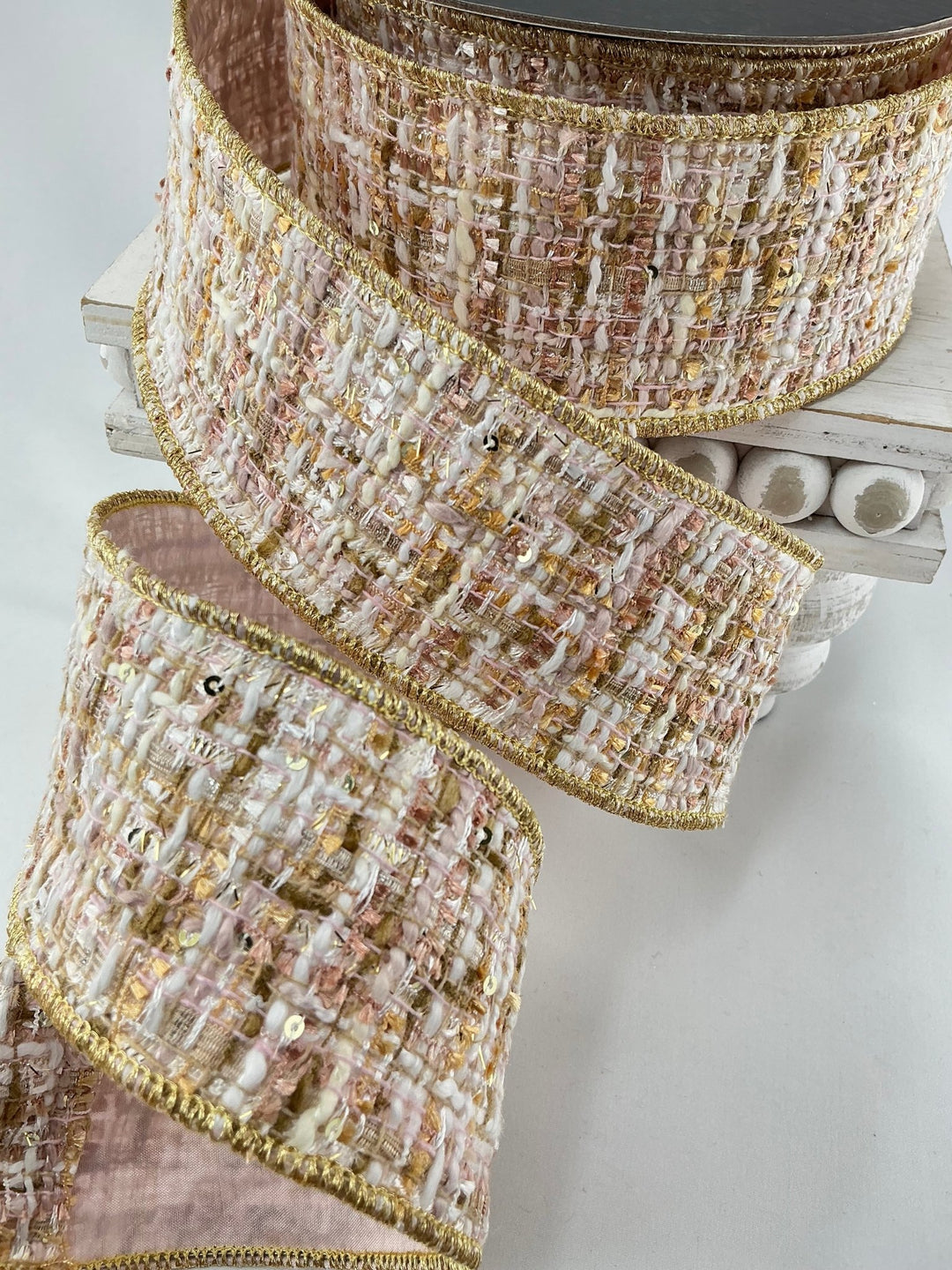 Farrisilk, sweetheart tweed wired ribbon 2.5” - Greenery MarketRibbons & TrimRC153 - 14