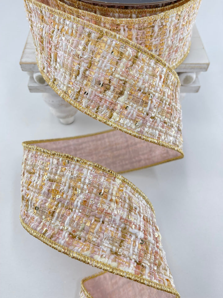 Farrisilk, sweetheart tweed wired ribbon 2.5” - Greenery MarketRibbons & TrimRC153 - 14