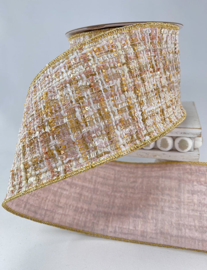 Farrisilk, sweetheart tweed wired ribbon 4” - Greenery MarketRibbons & TrimRC154 - 14