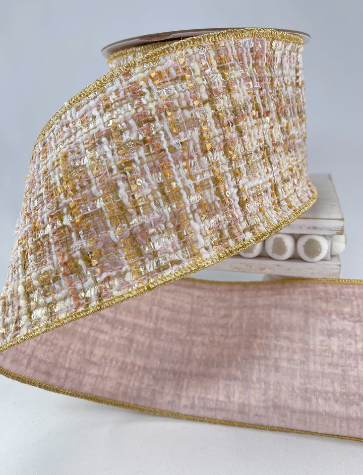 Farrisilk, sweetheart tweed wired ribbon 4” - Greenery MarketRibbons & TrimRC154 - 14