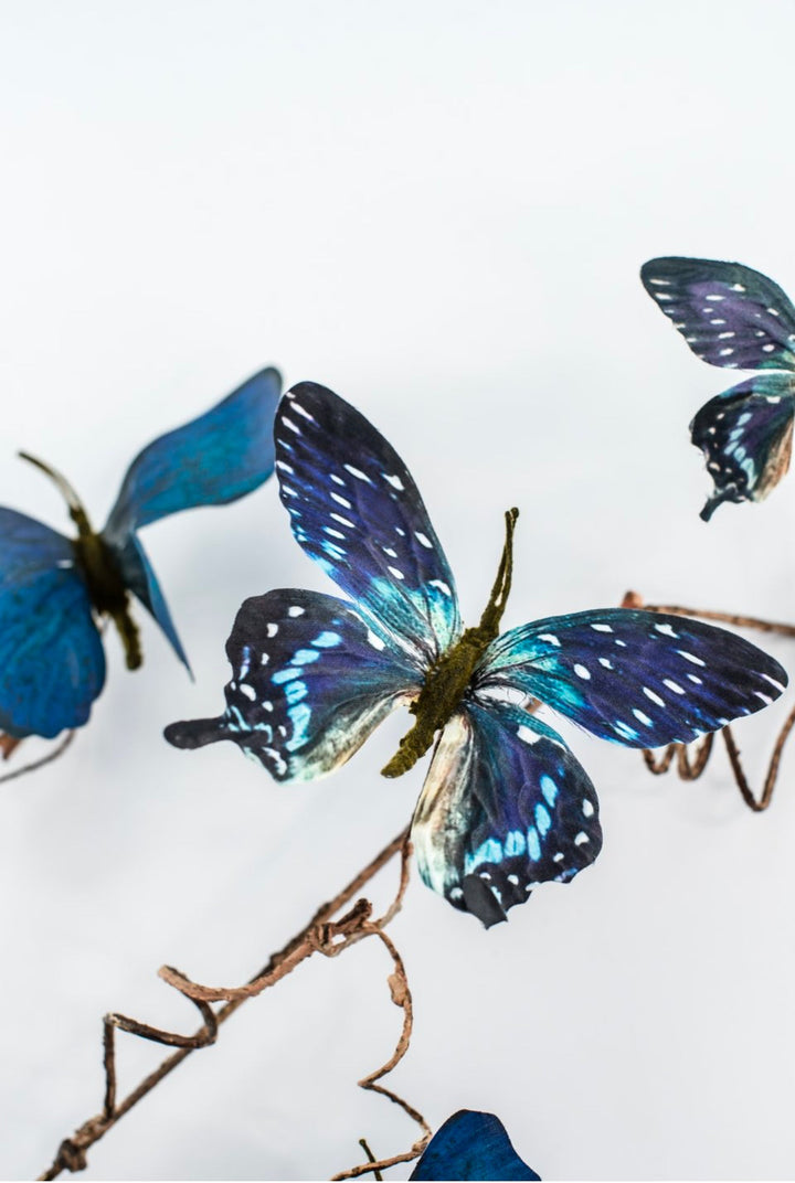 Faux Butterfly Twig Spray - Blue - Greenery MarketFSB066 - BL/TT