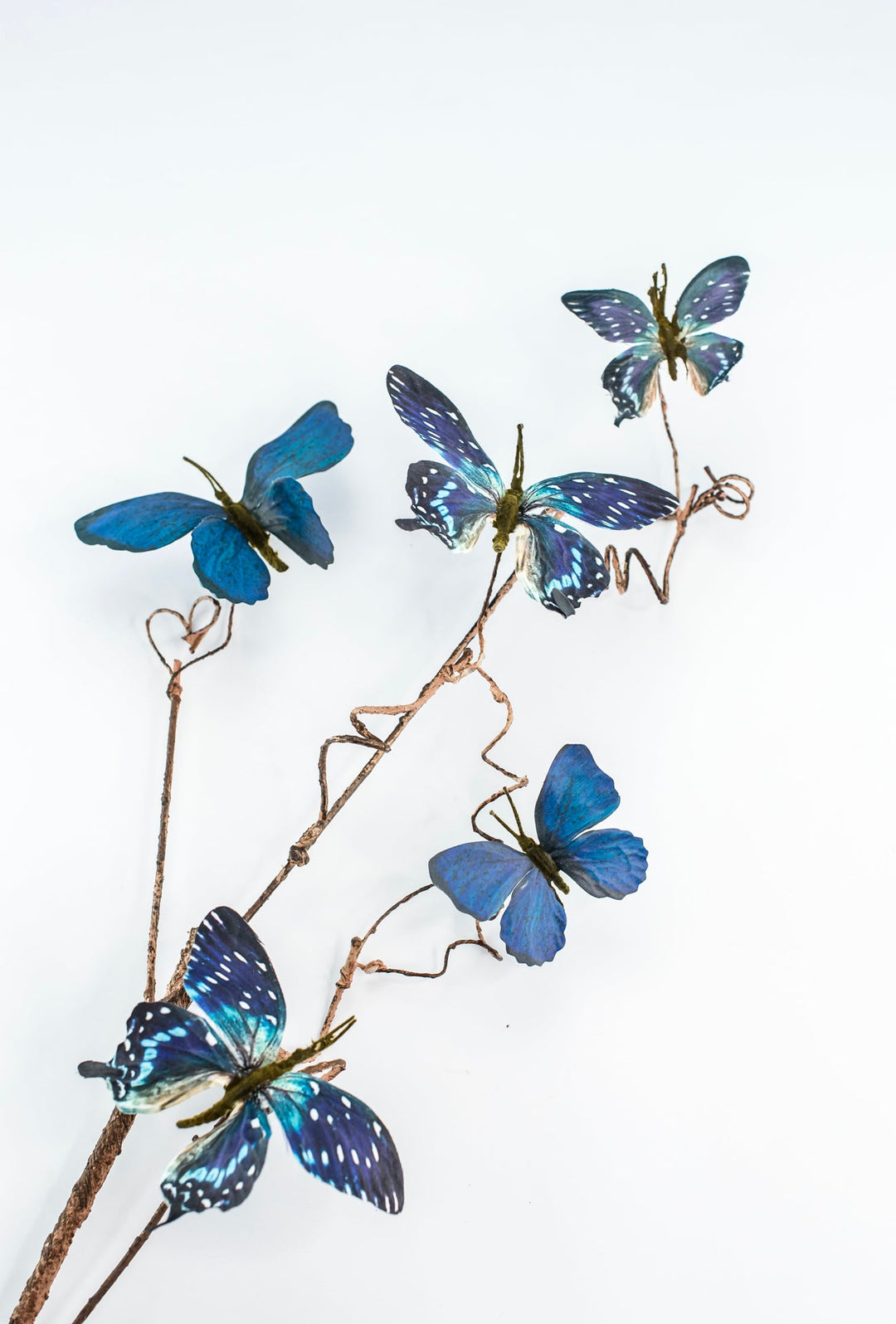 Faux Butterfly Twig Spray - Blue - Greenery MarketFSB066 - BL/TT