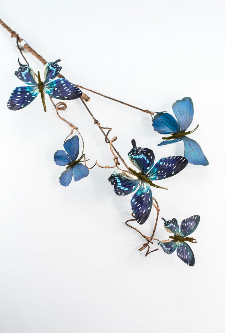 Faux Butterfly Twig Spray - Blue - Greenery MarketFSB066 - BL/TT