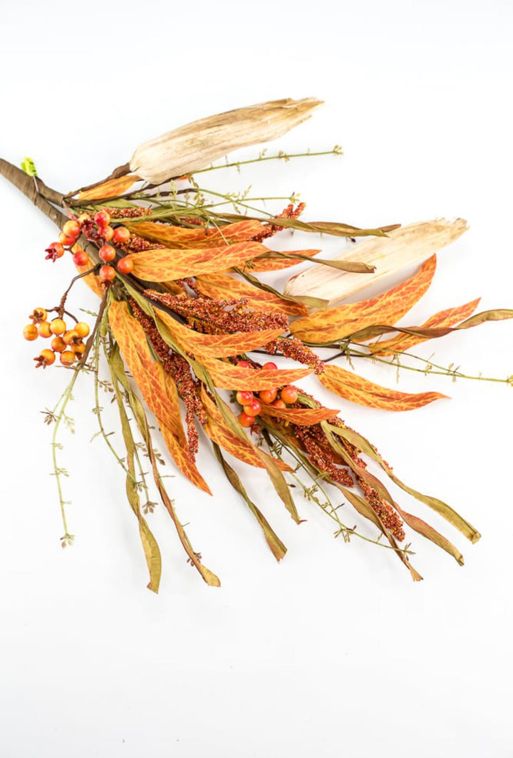 Faux corn and heather spray - Greenery Marketgreenery569810R