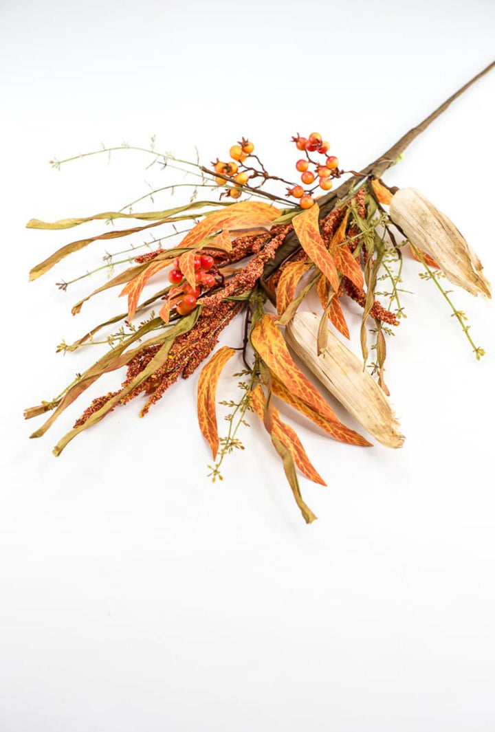 Faux corn and heather spray - Greenery Marketgreenery569810R